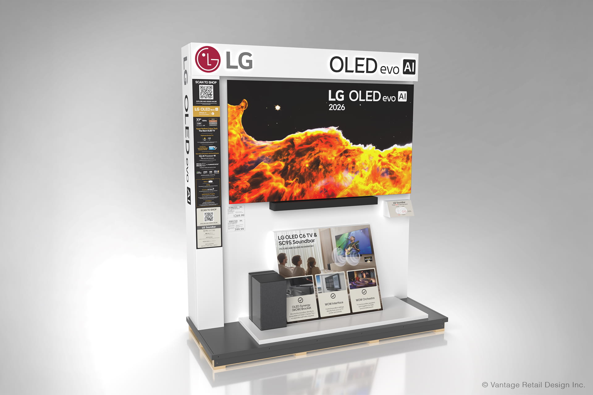 LG Costco Waterfall Display Left