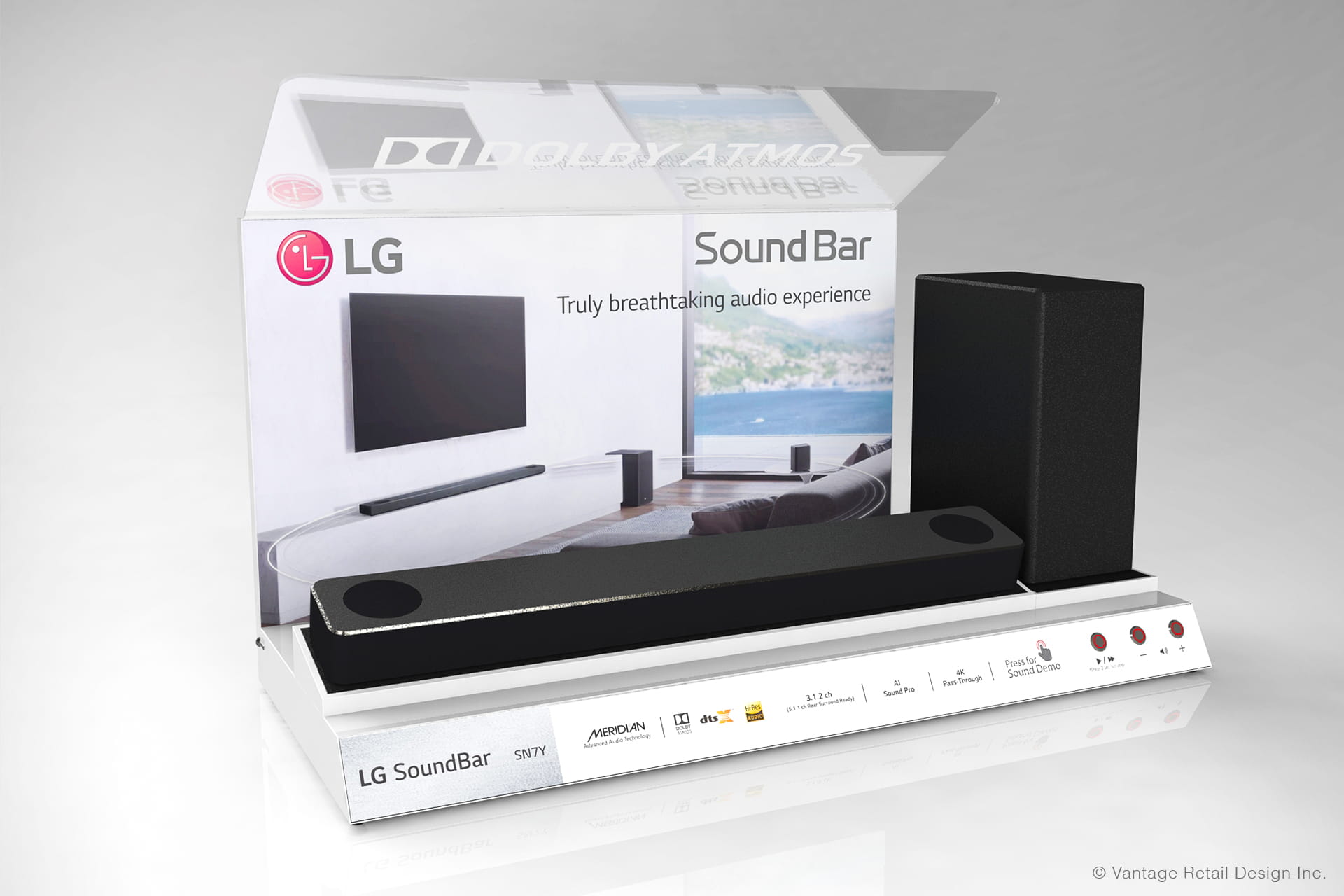 LG SoundBar Costco SN7Y Front x Left