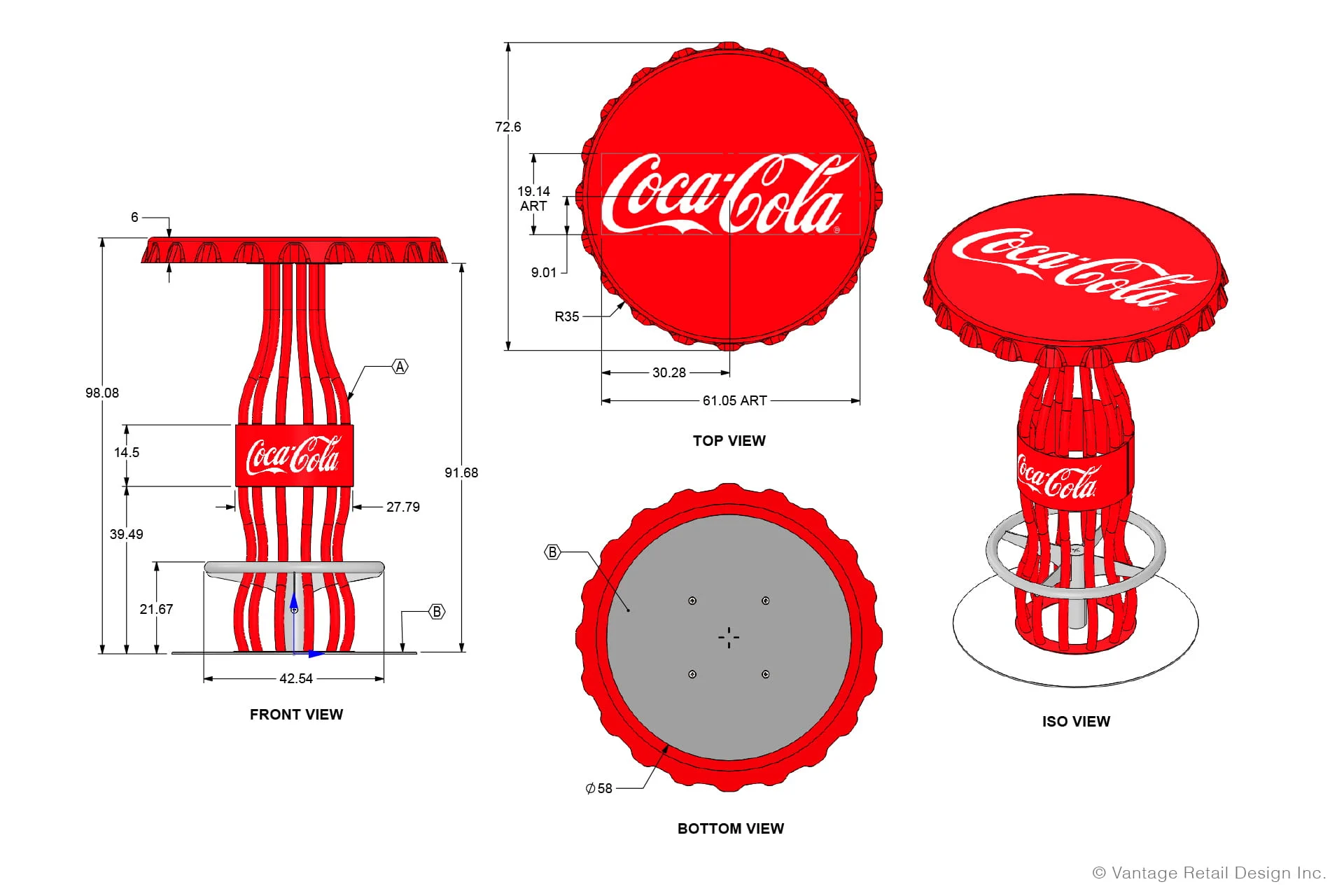 Coca-Cola PyeongChang Olympic 2018 Bar Table CAD 2